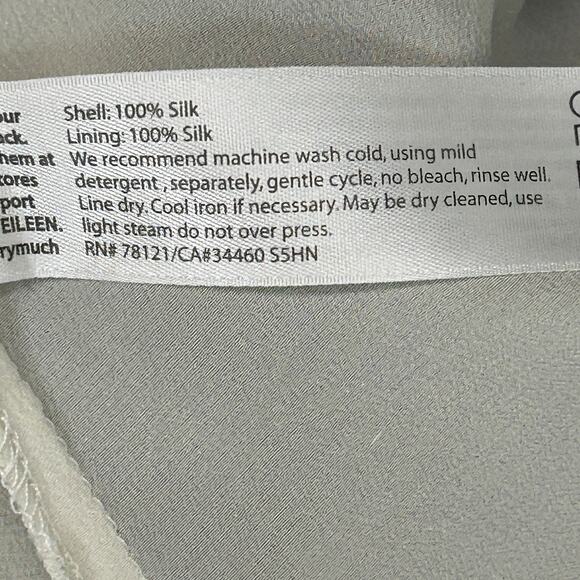 Eileen Fisher Dress Sleeveless double-layer silk cocktail dress Size PM - Picture 6 of 6